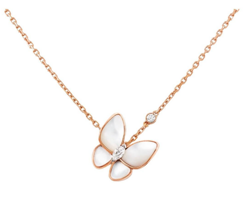 Van Cleef & Arpels Rose Gold Butterfly Pendant