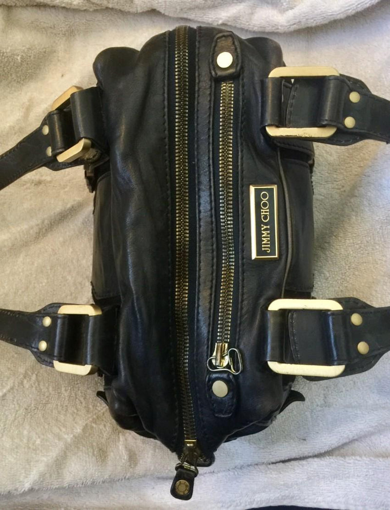 Jimmy Choo Double Zip Malena Leather Handbag