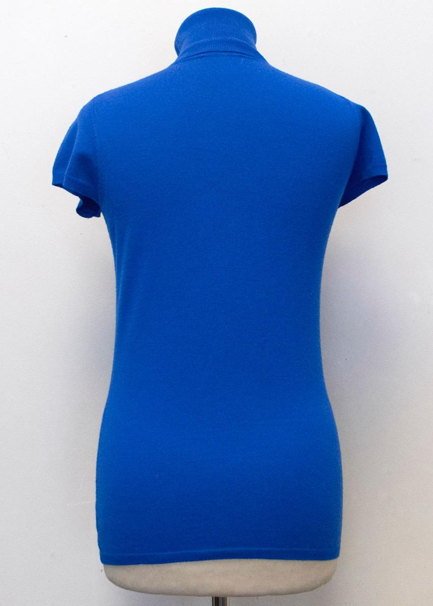 Theory Electric Blue Cap Sleeve Sweater