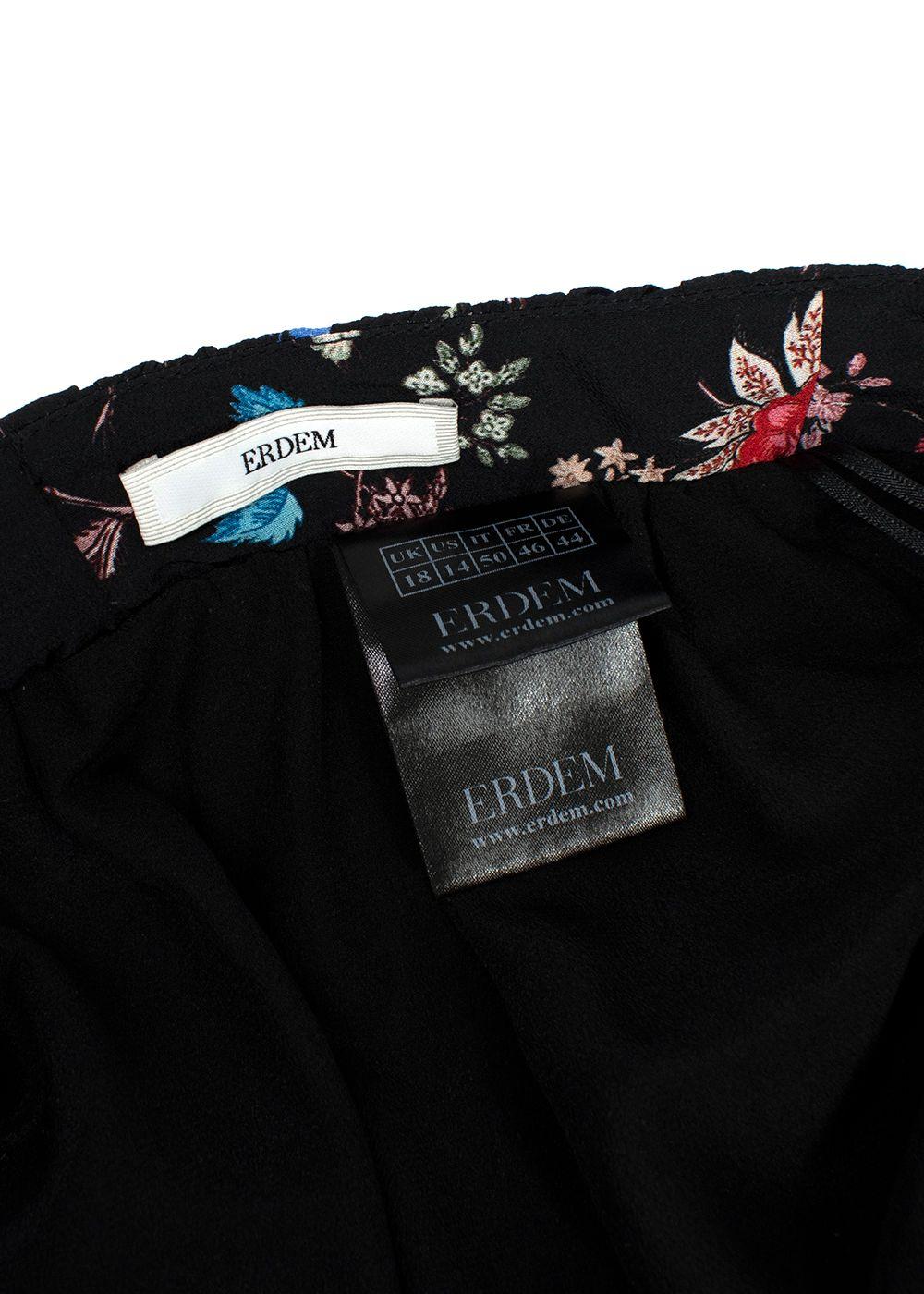 Erdem high-waisted floral-print Silk Pants