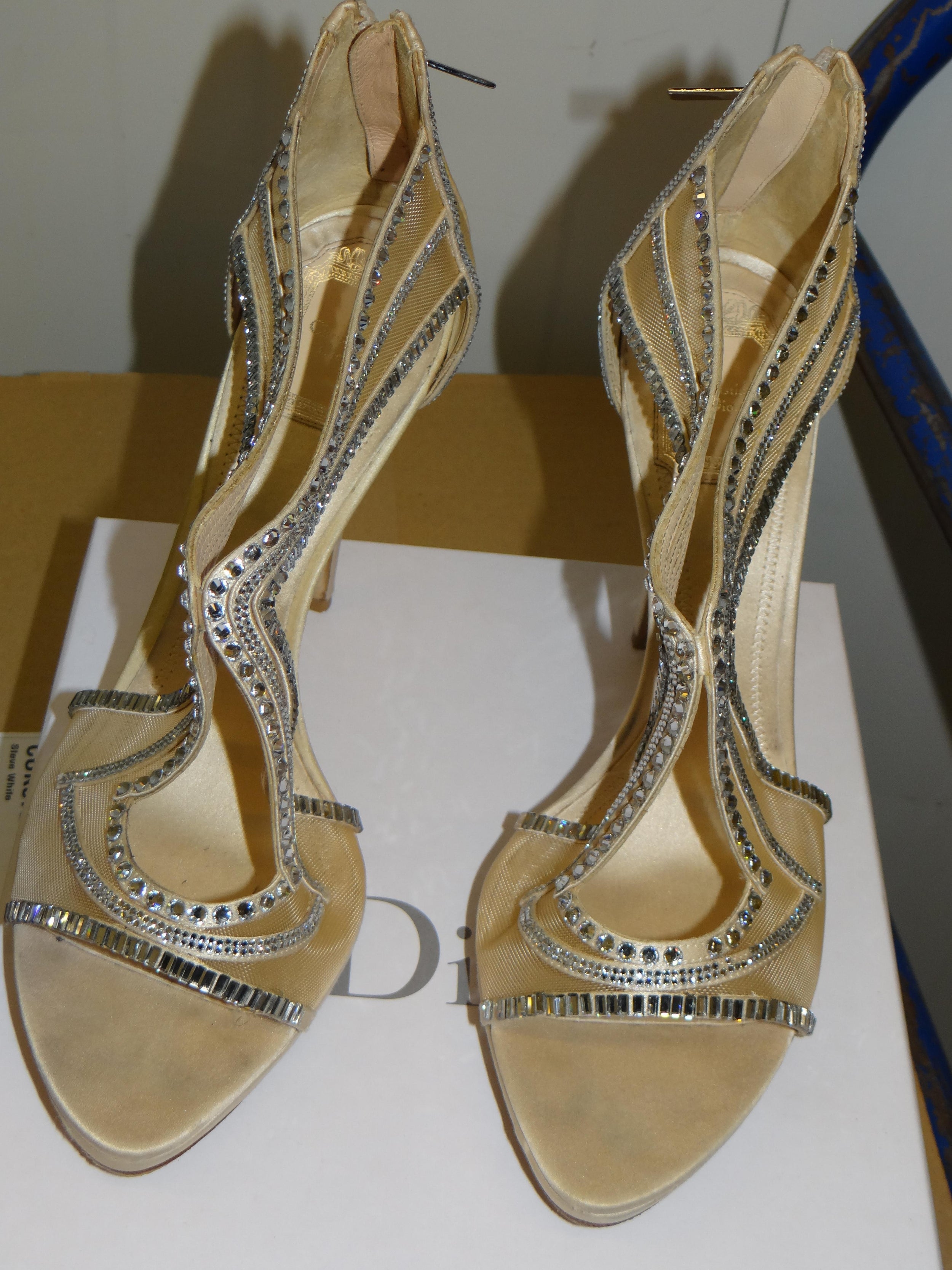 Dior ladies Swarovski crystal starlight sandals