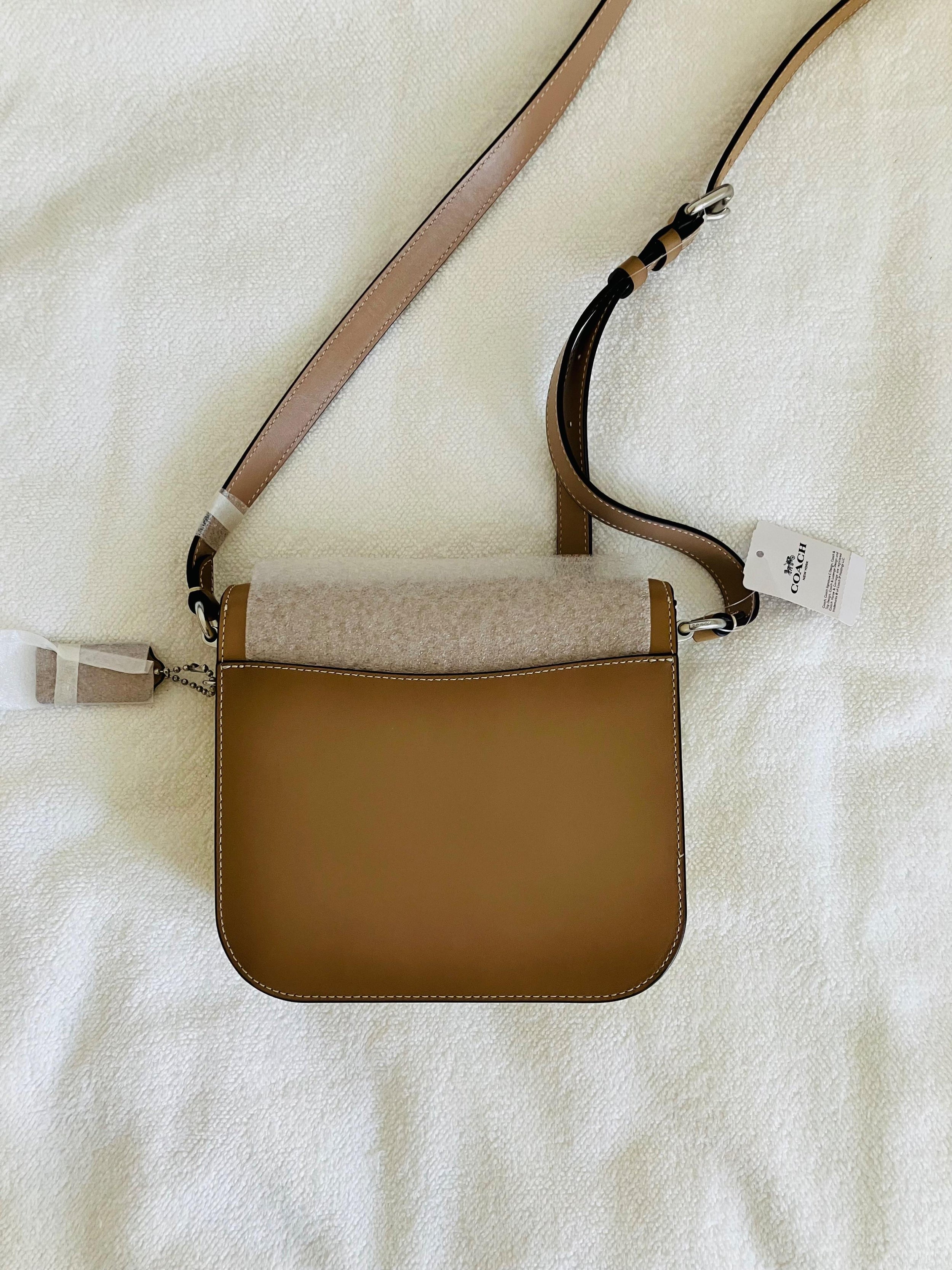 Coach Taupe Hutton Saddle bag