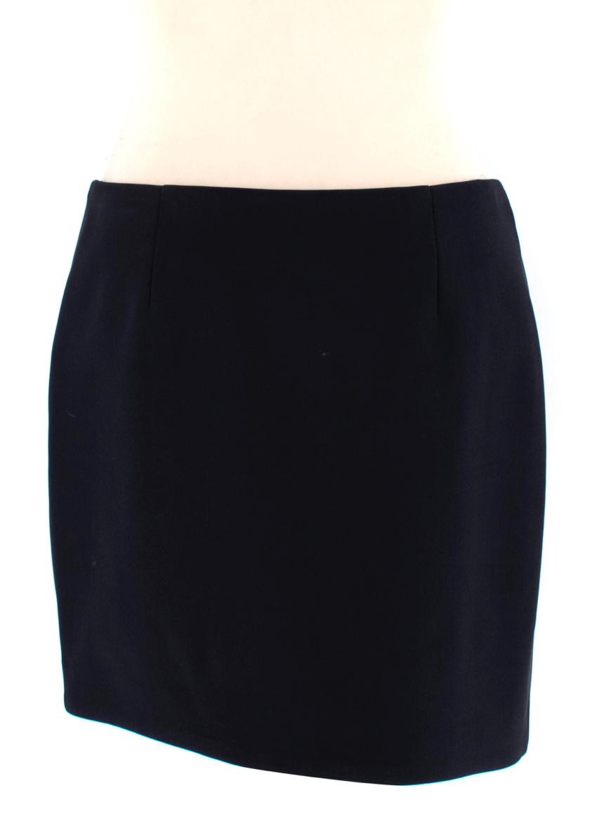 Nicholas Black Bonded Asymmetric Zipped Mini Skirt