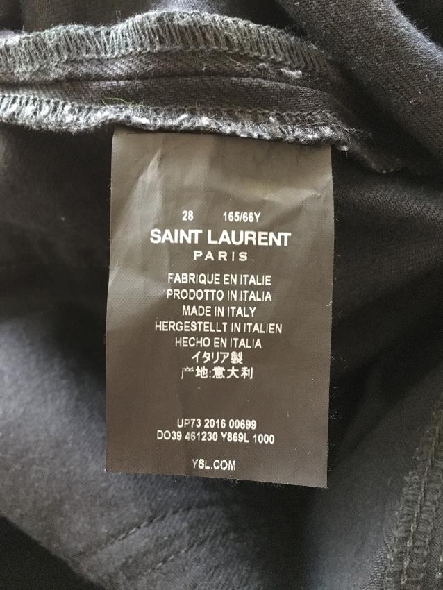Saint Laurent D05 Black Distressed Skinny Jeans