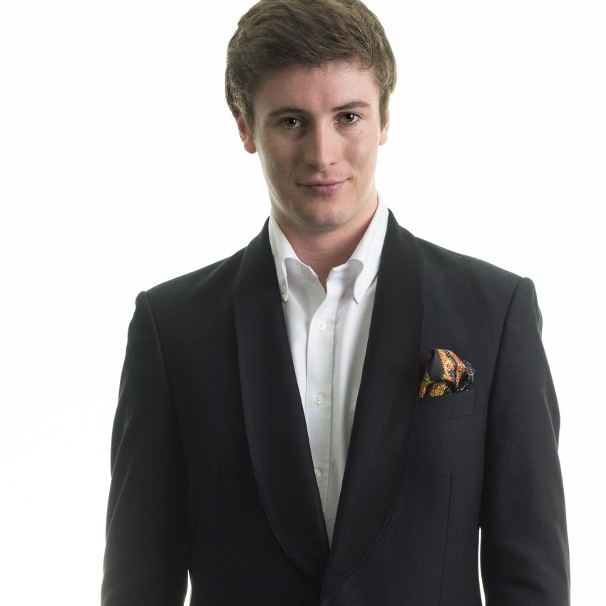 Rosemary Goodenough River Through a Curtain IX Pocket Square