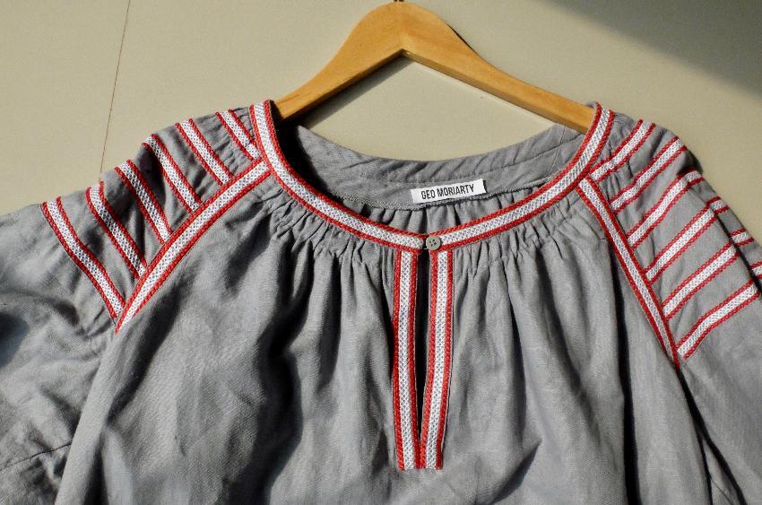 Geo Moriarty Hand Embroidered Tunic Top