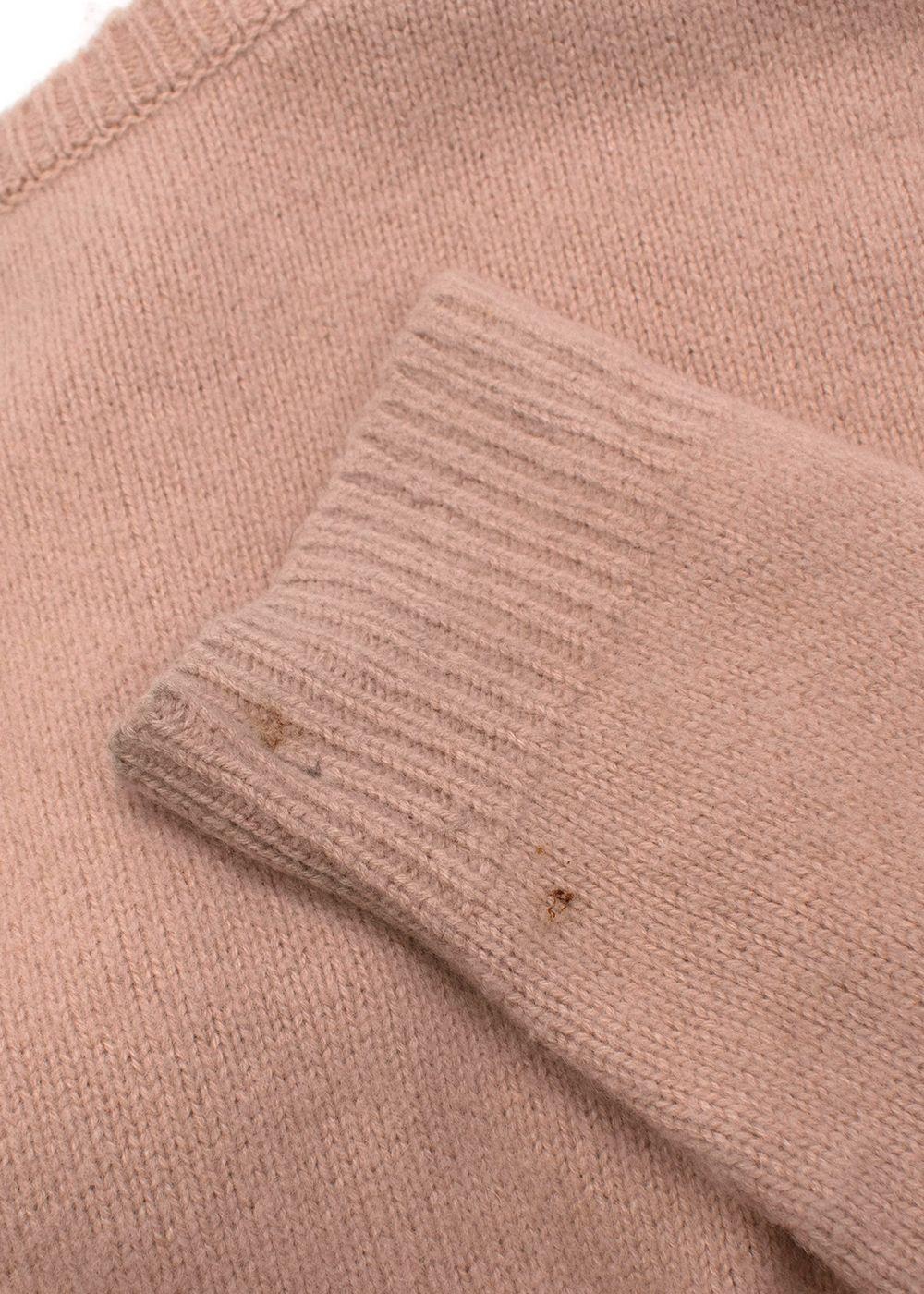 Dior Light pink square intarsia knit cashmere jumper
