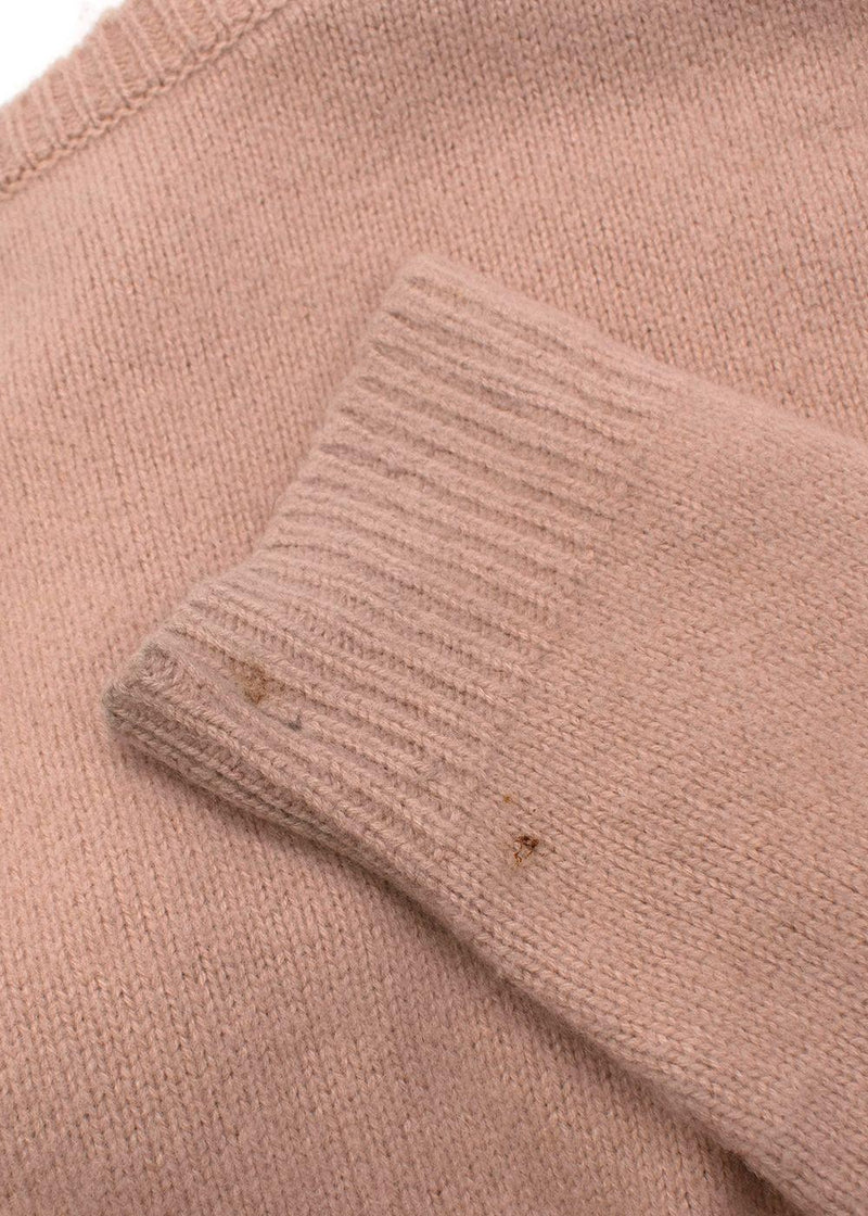 Dior Light pink square intarsia knit cashmere jumper