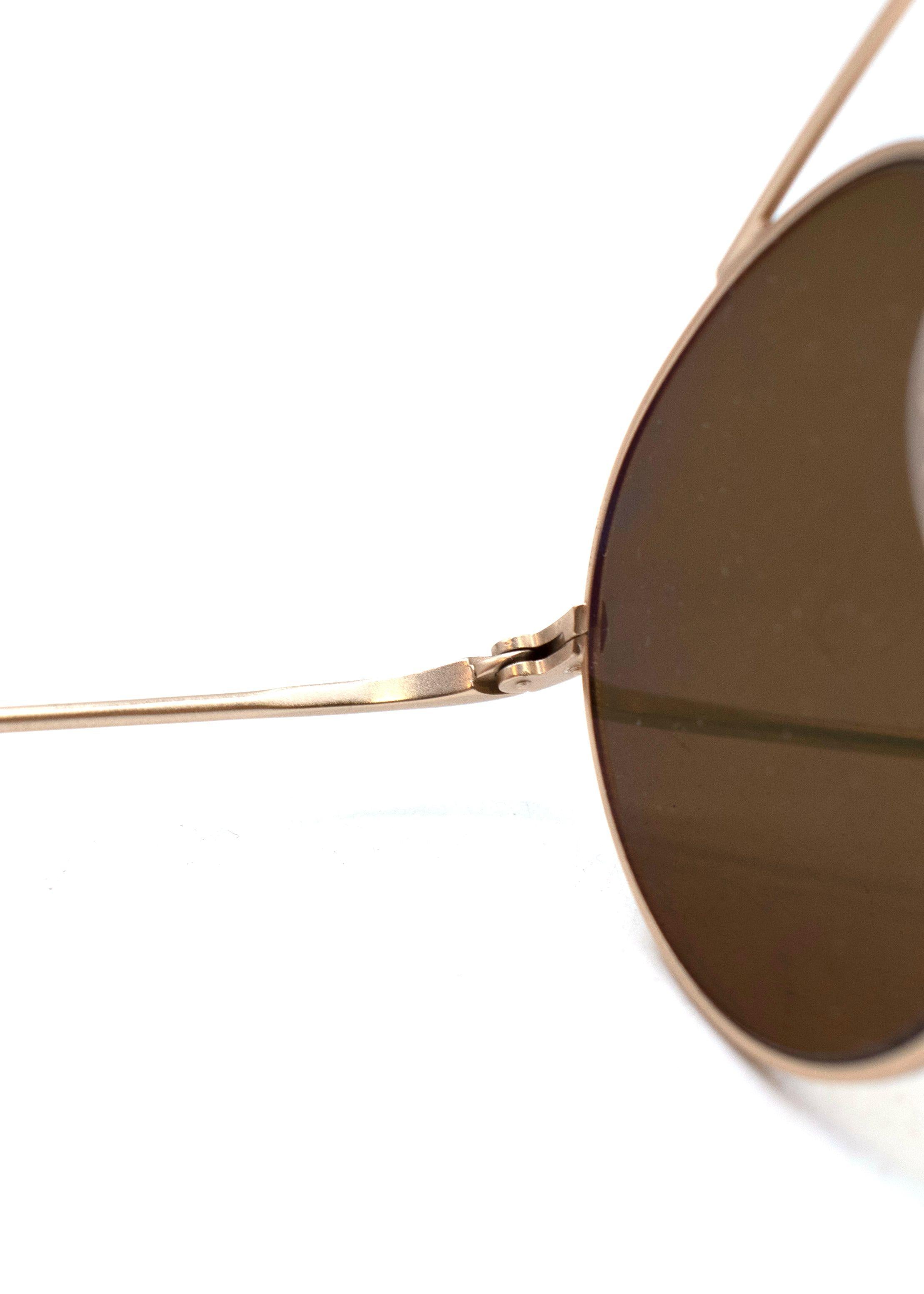 Rose Gold Aviator Sunglasses