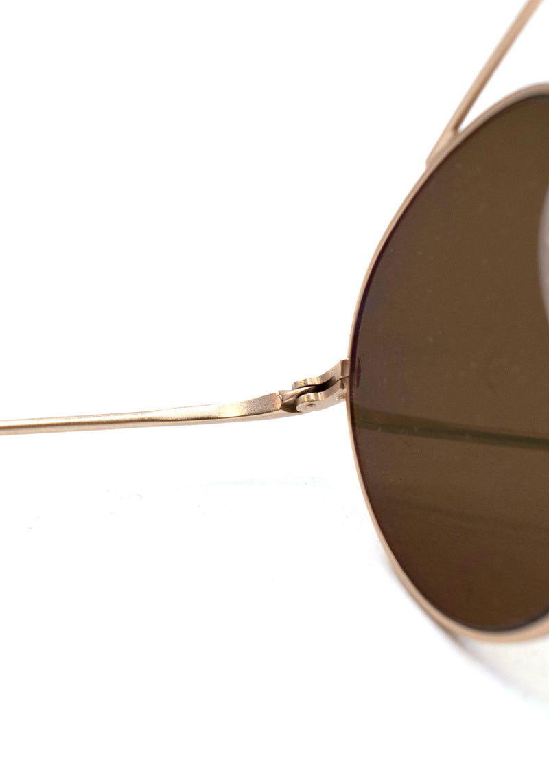 Rose Gold Aviator Sunglasses