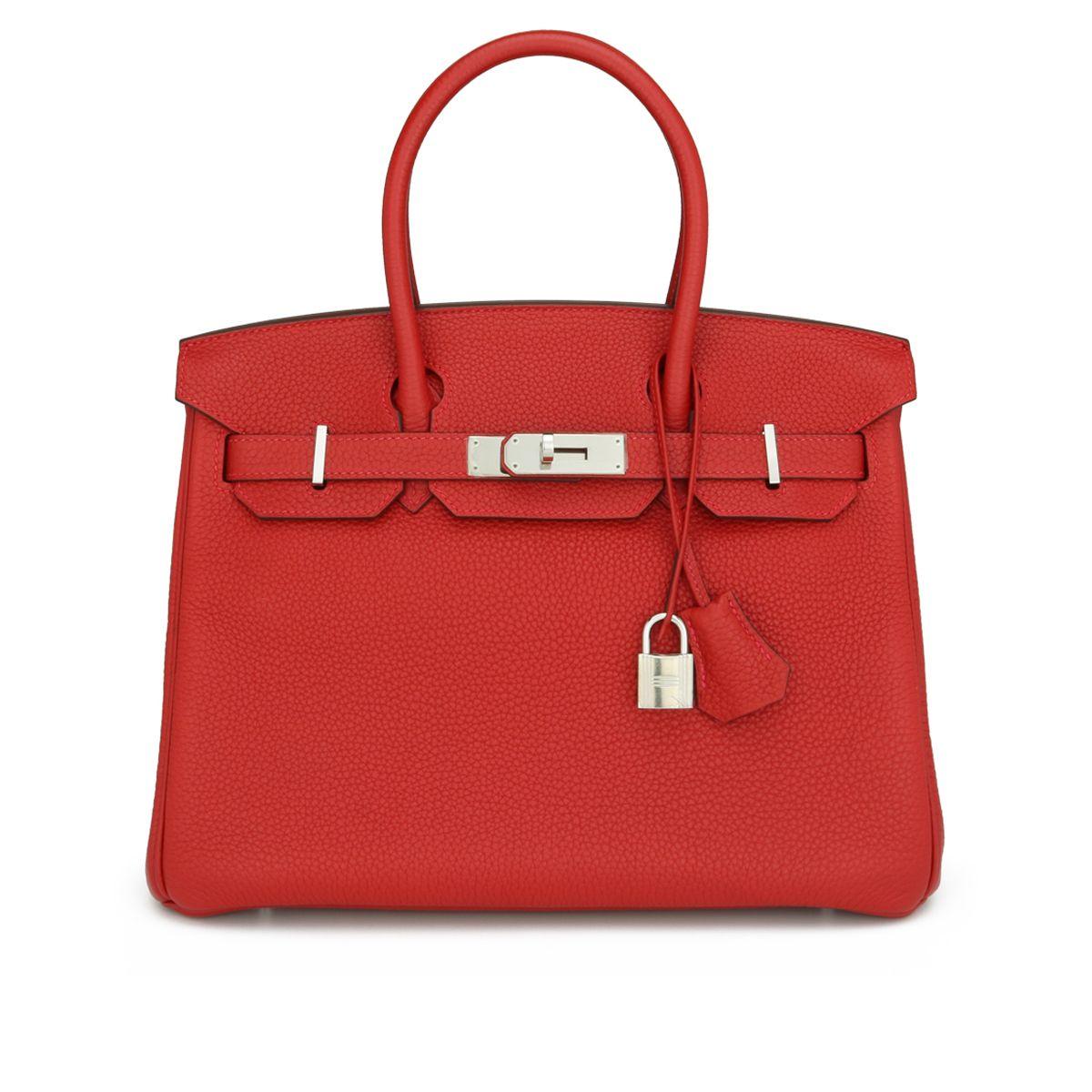 Hermès Birkin 30cm Rouge Casaque Togo Leather with Palladium Hardware