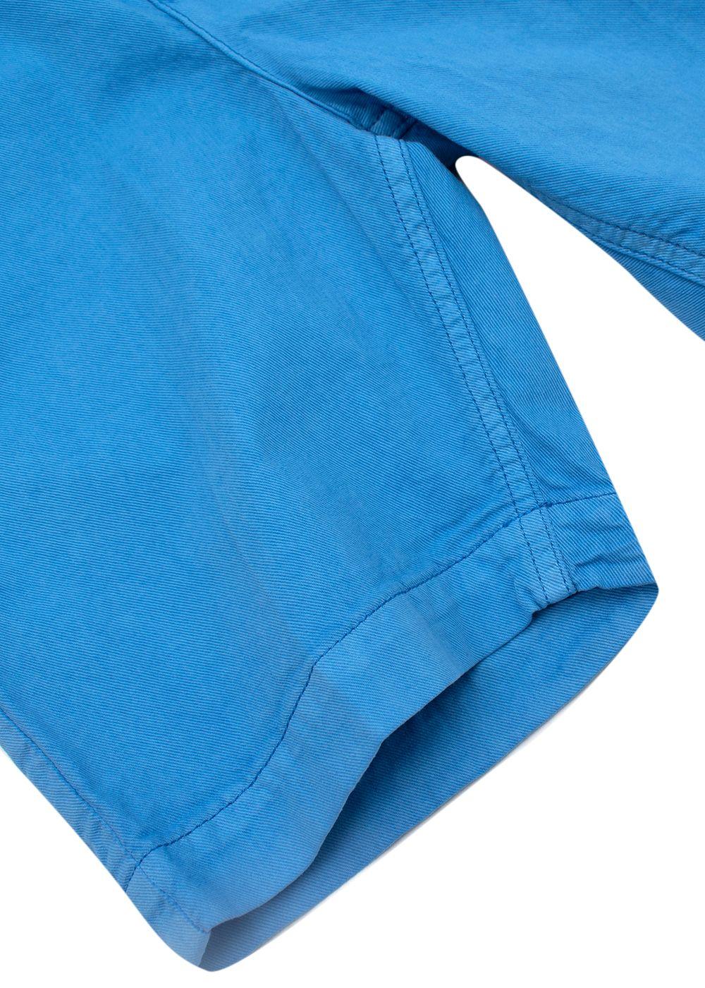 Blue Chambray Turn-Up Shorts