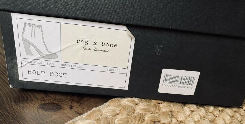 Rag & Bone Black Nubuck Holt Ankle Boots