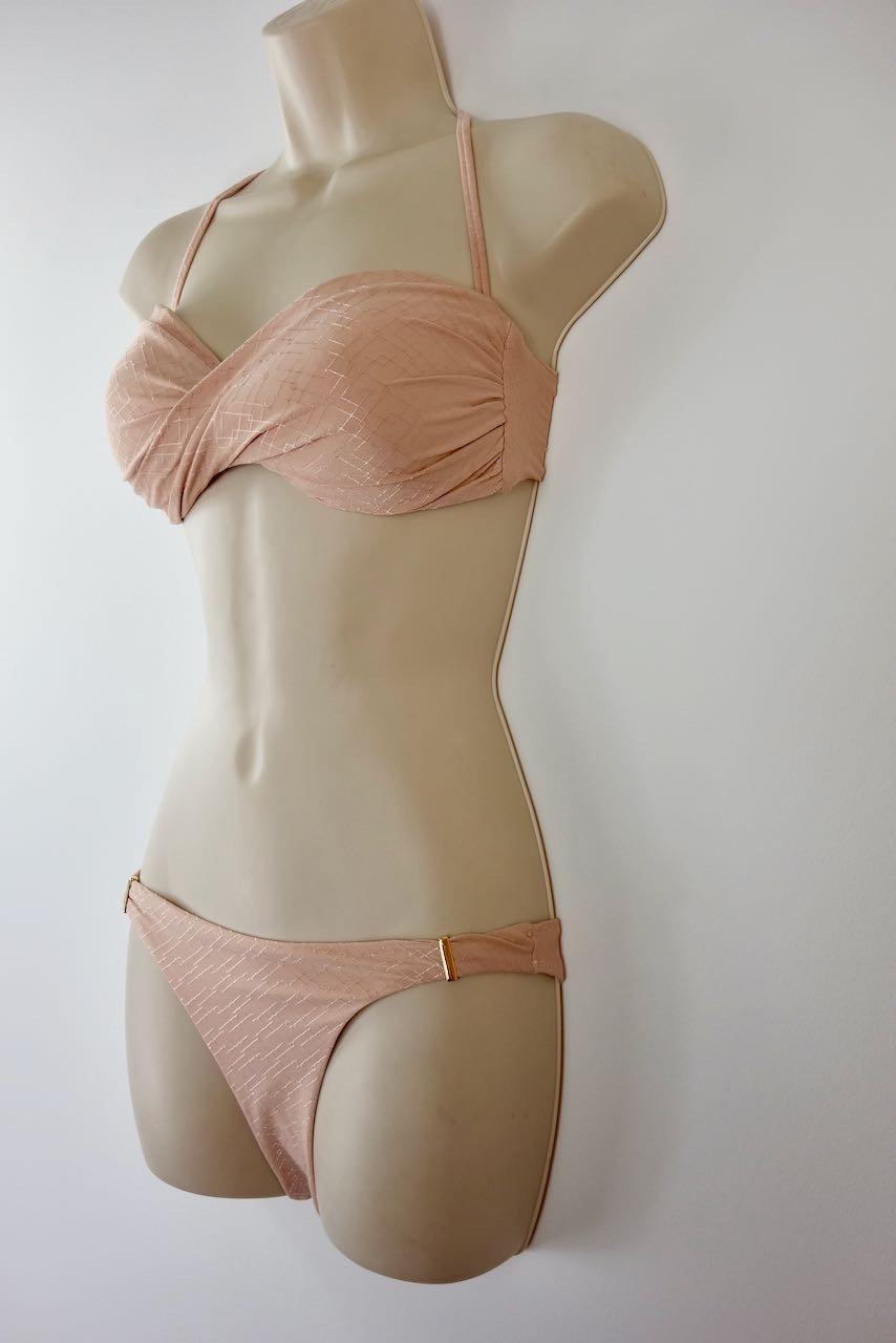 Pale Pink Twist Front Bikini