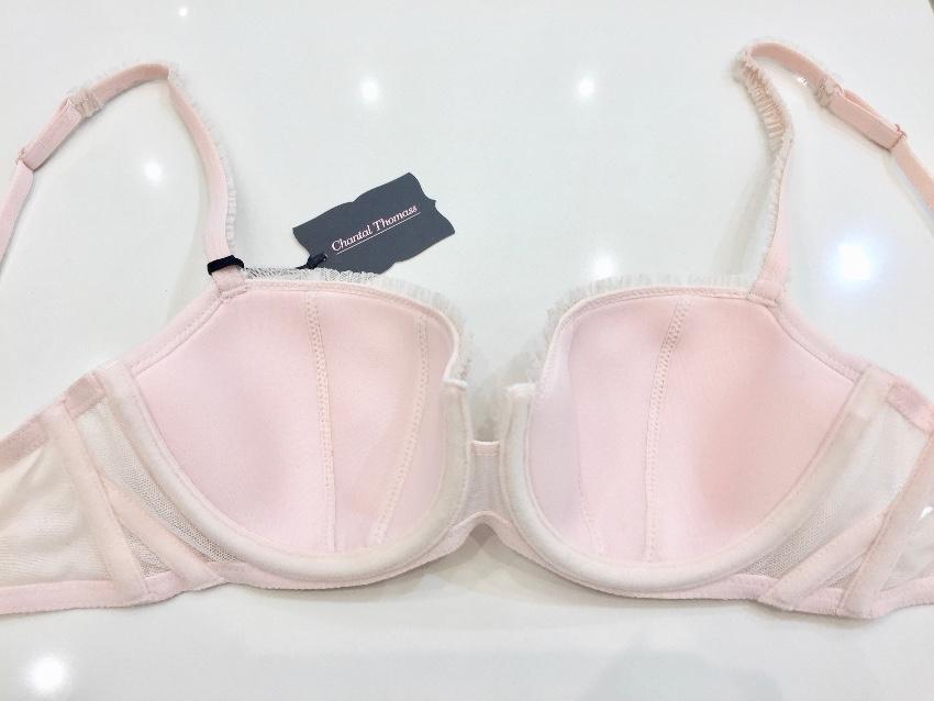Chantal Thomass Ballerina Pink Tulle Pad Half Cup Bra & Brief Set