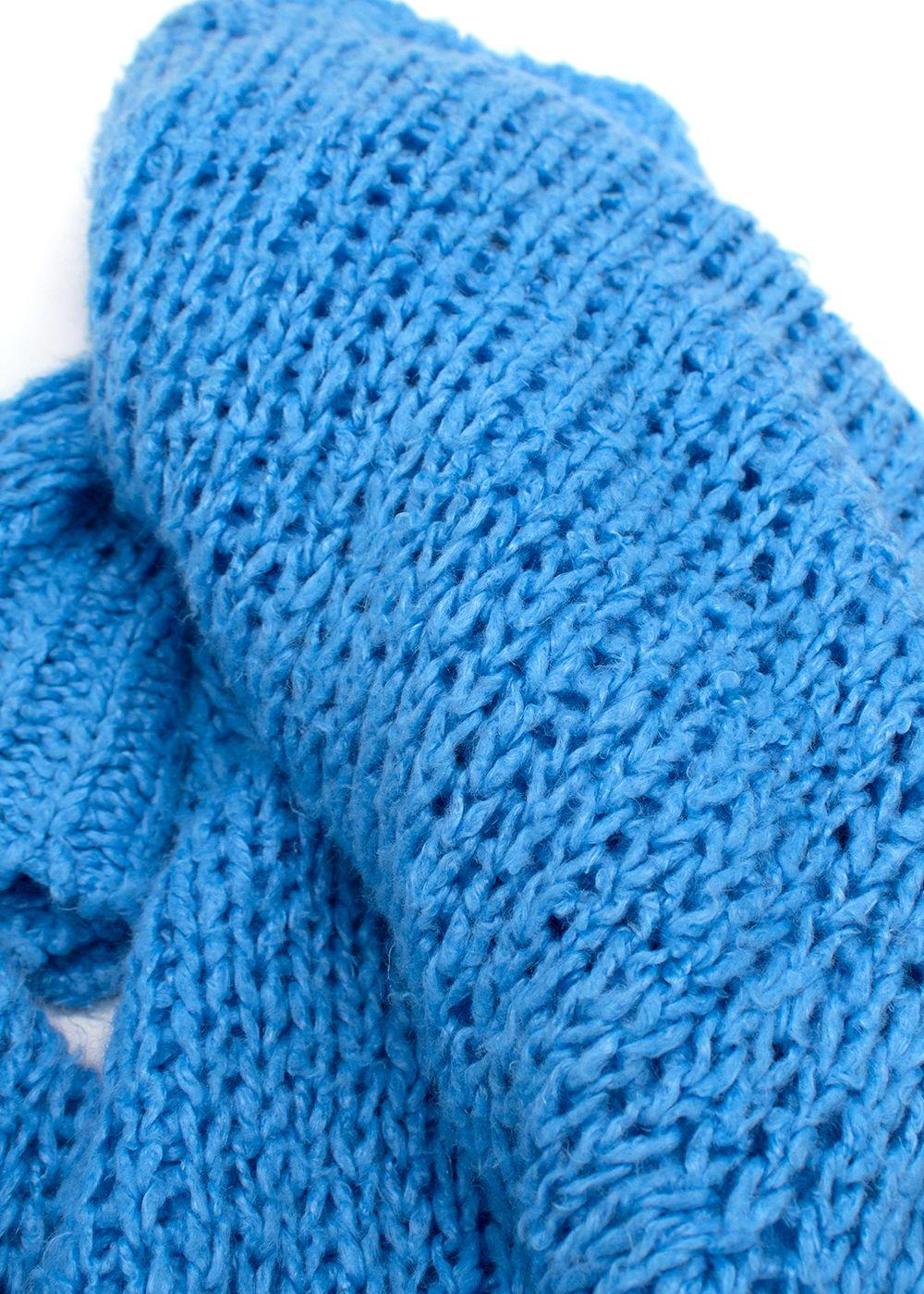 Jil Sander Blue Knitted Linen Jumper