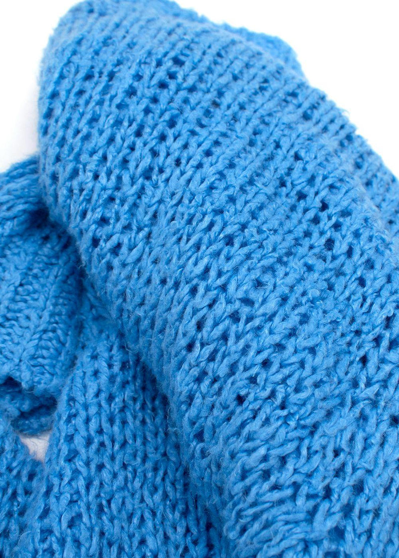 Jil Sander Blue Knitted Linen Jumper