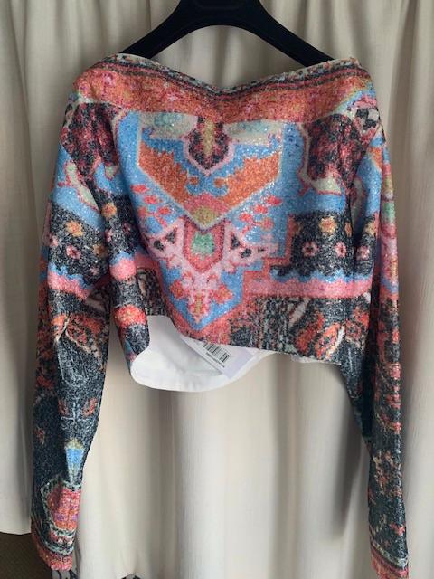 Abstract Printed Off The Shoulder Top