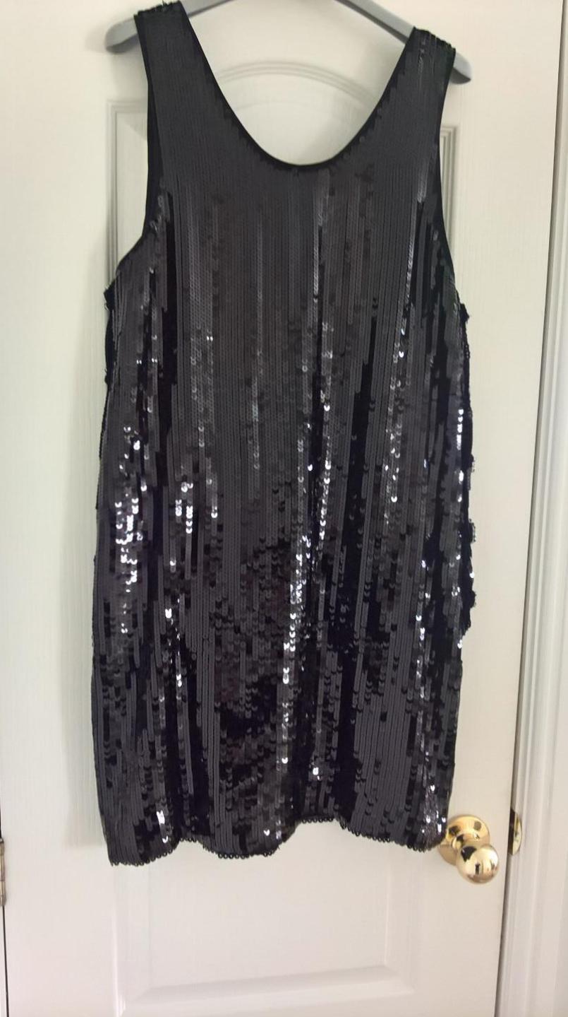 See by Chloe sequinned black party dress
