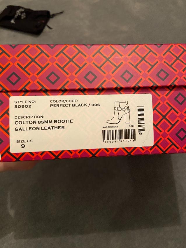 Tory Burch Colton Black Leather Bootie