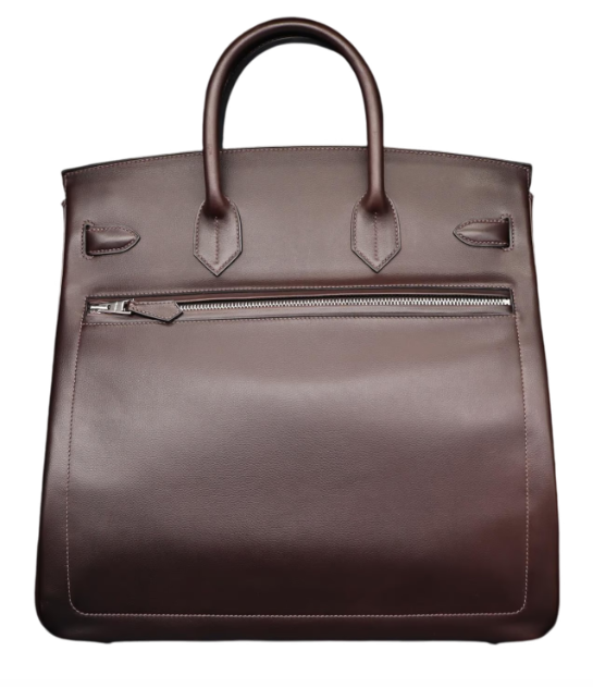 Hermès Haut À Courroies 40 "Rock" Evercolour Marron Ebène Palladium Hardware