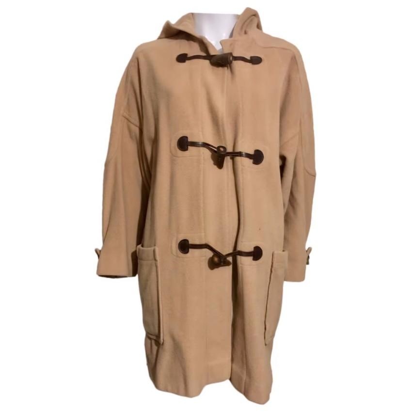 Burberrys Vintage Beige Cashmere Blend Duffle Coat