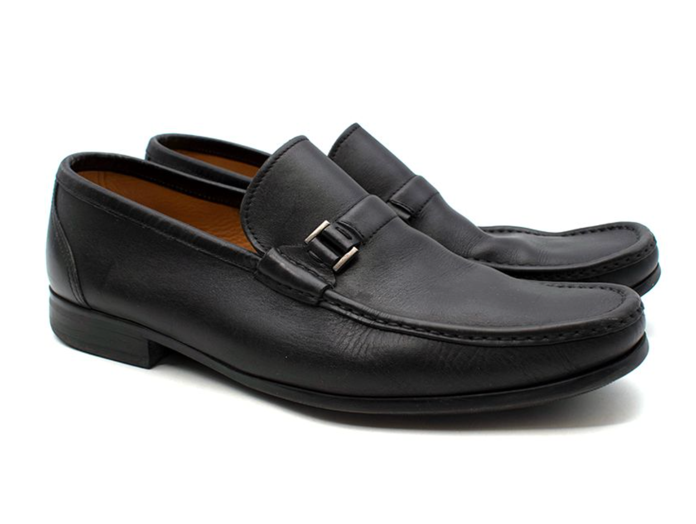Magnanni Black Leather Loafers