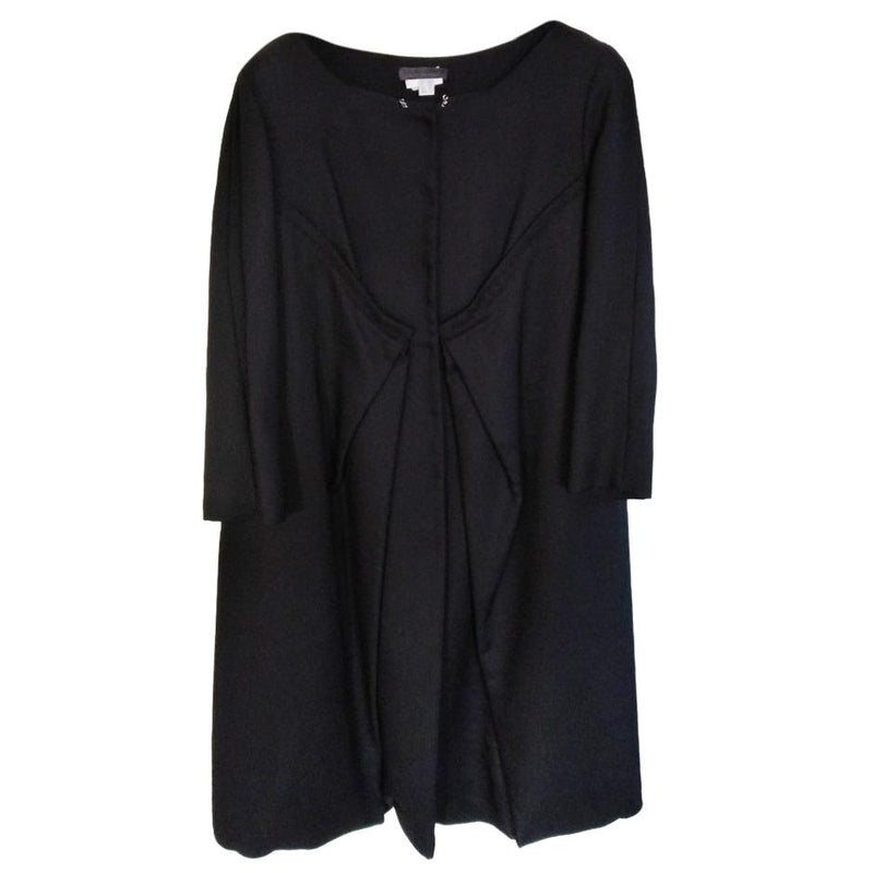 Alberta Ferretti cotton black winter coat