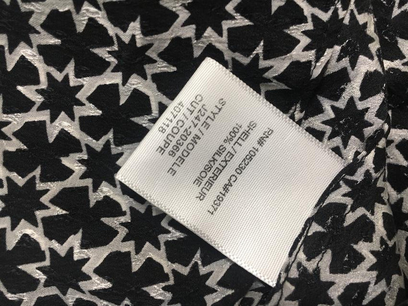 Joie black and white silk top