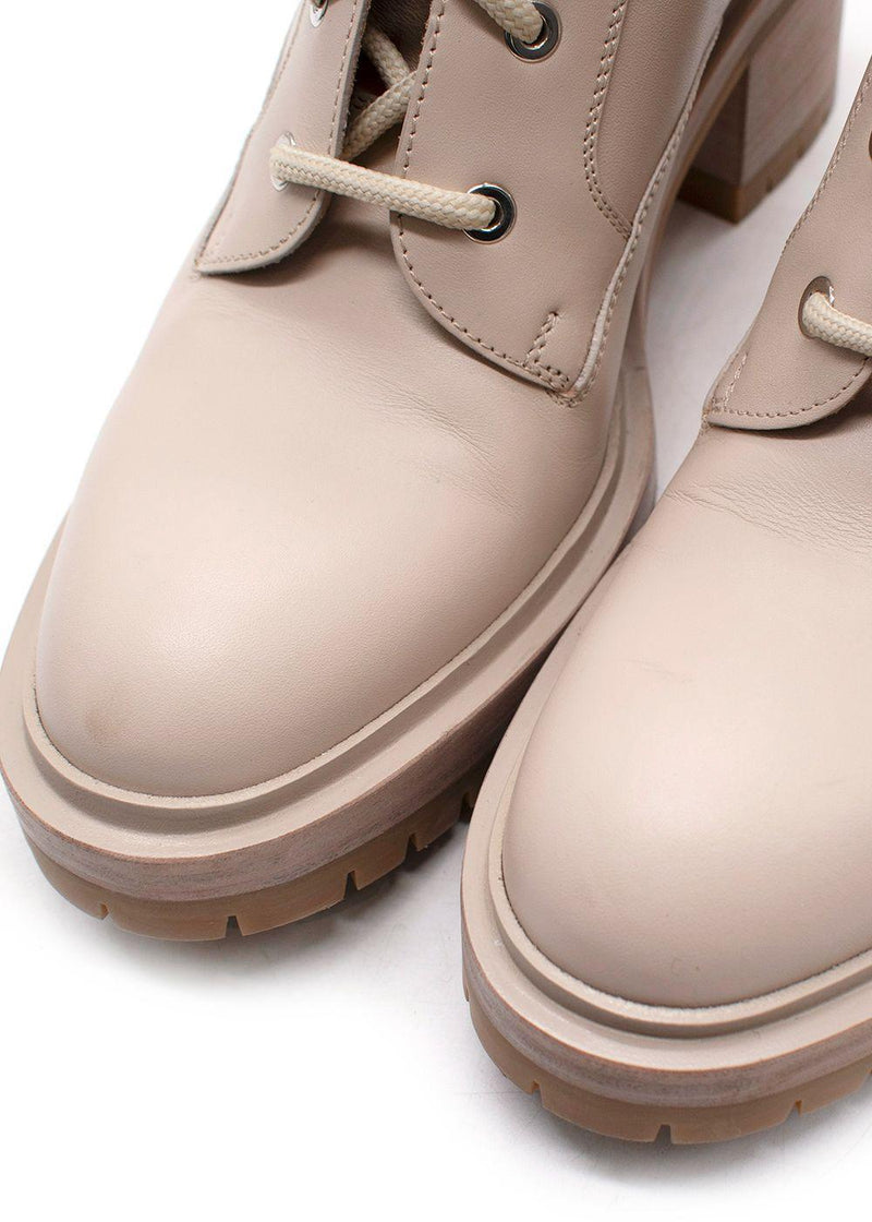 Hermes Blush Bridge Calfskin Leather Ankle Boots