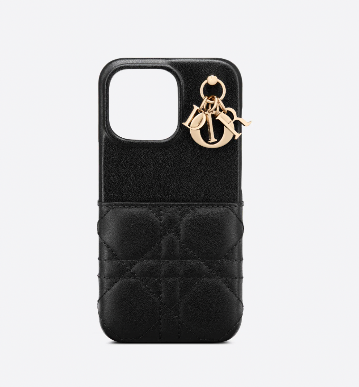 Lady Dior iPhone XS Black Leather Cover