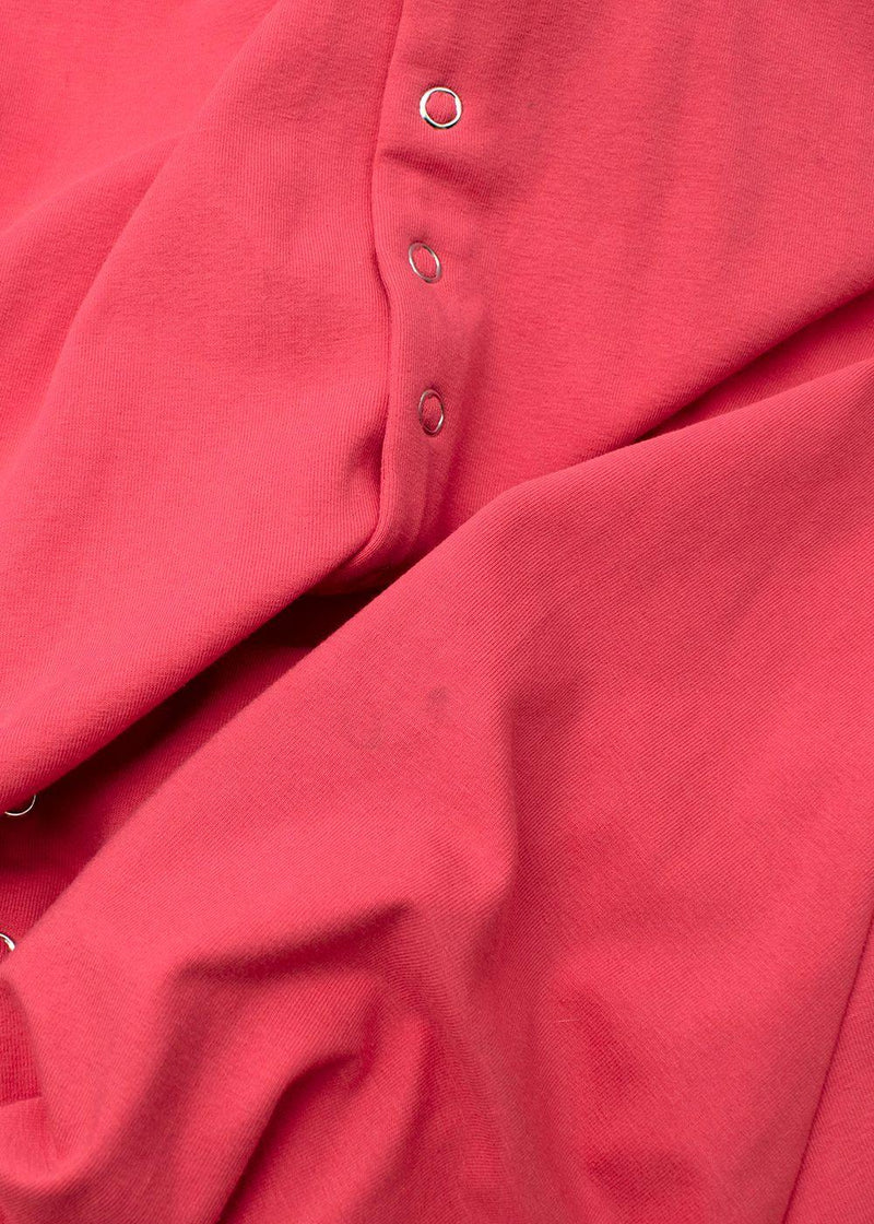 Coral Pink Midi Dress with Poppers