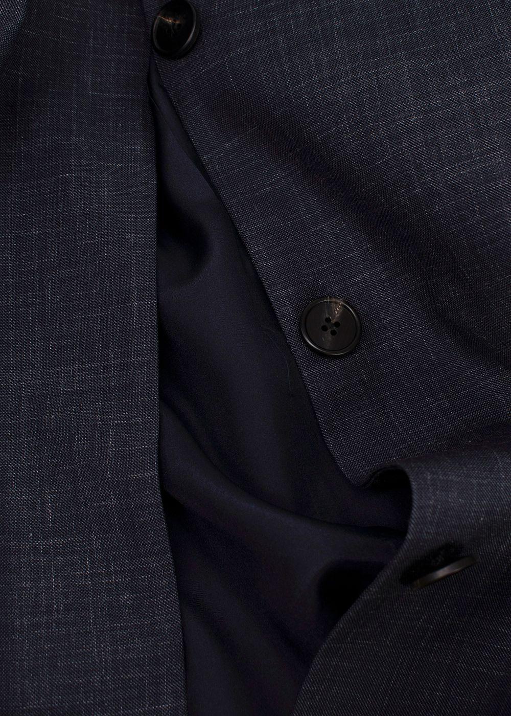 The Row Navy Wool and Silk Blend Longline Blazer