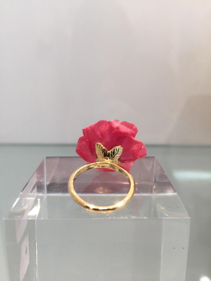 Salet Resin Pink Rose Ring