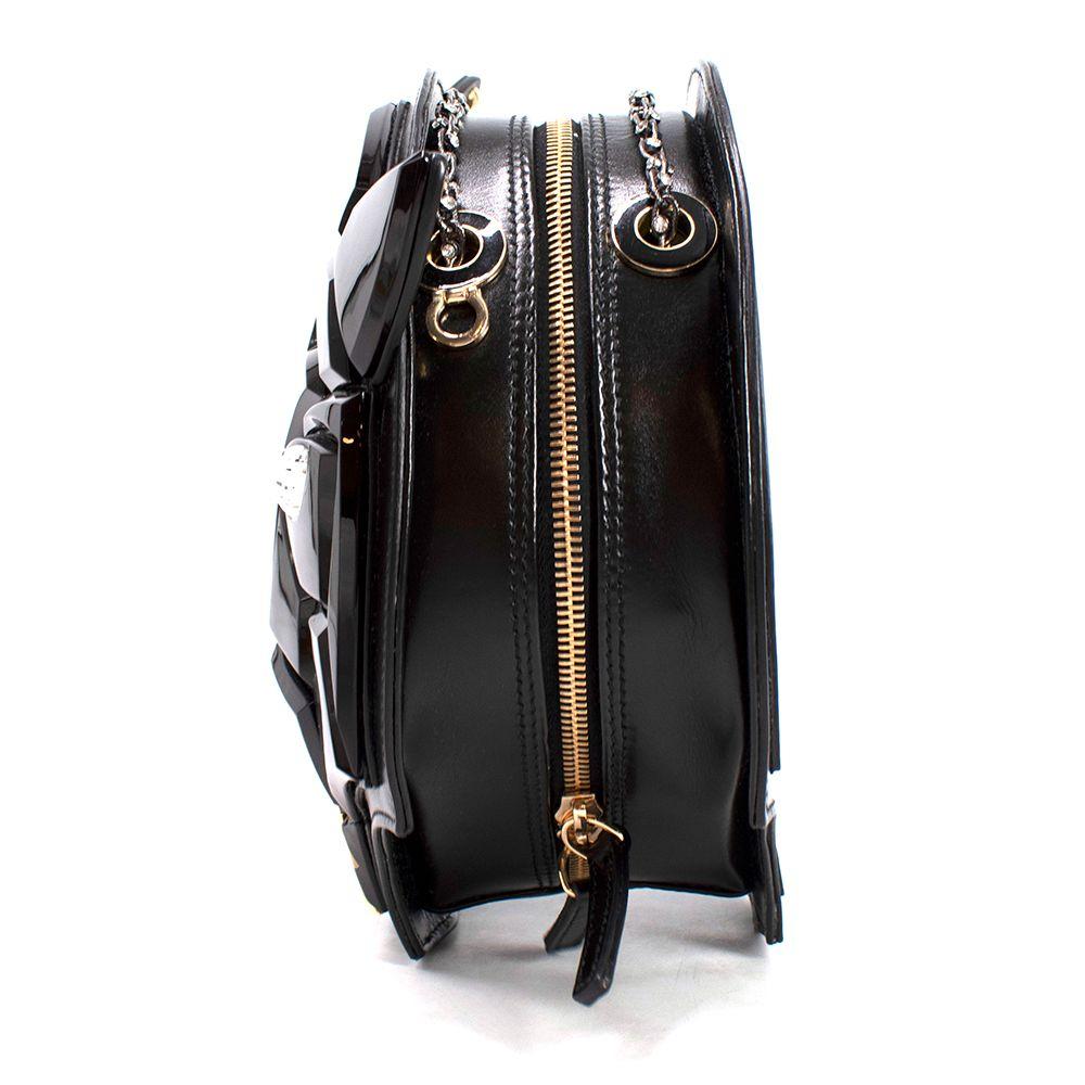 Braccialini Black Tema Panther Leather Bag