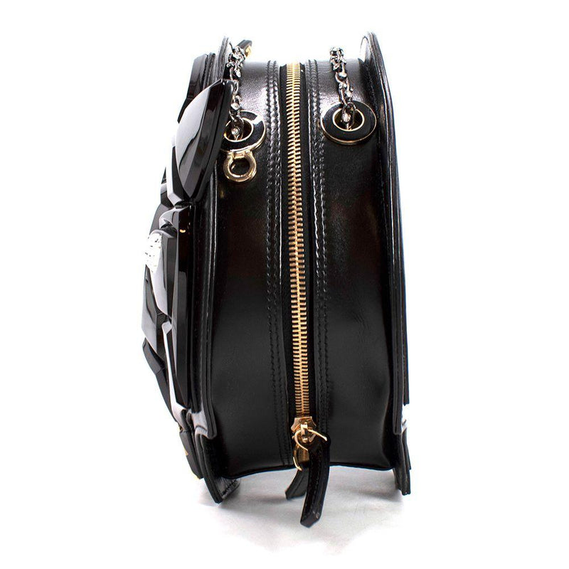 Braccialini Black Tema Panther Leather Bag