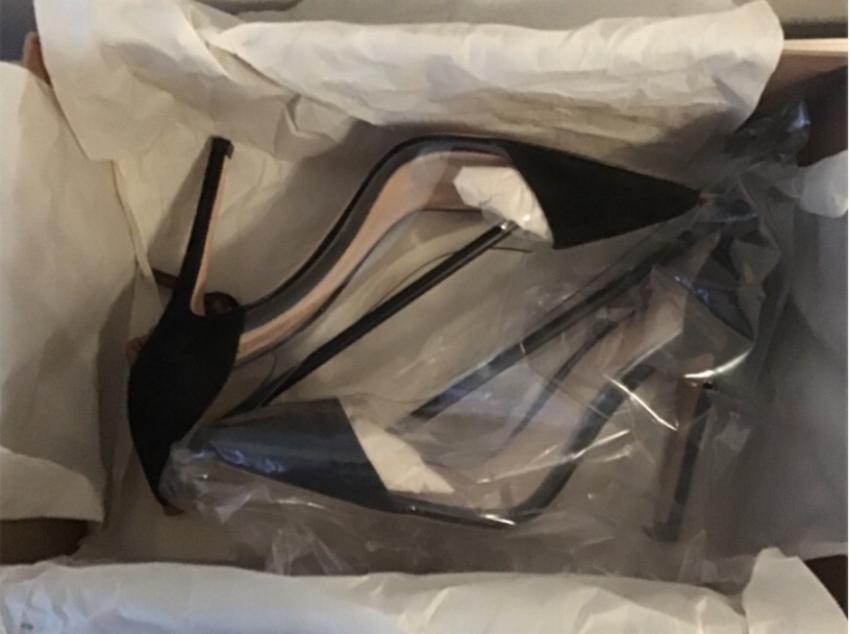 Gianvito Rossi Black Suede Plexi Pumps 105