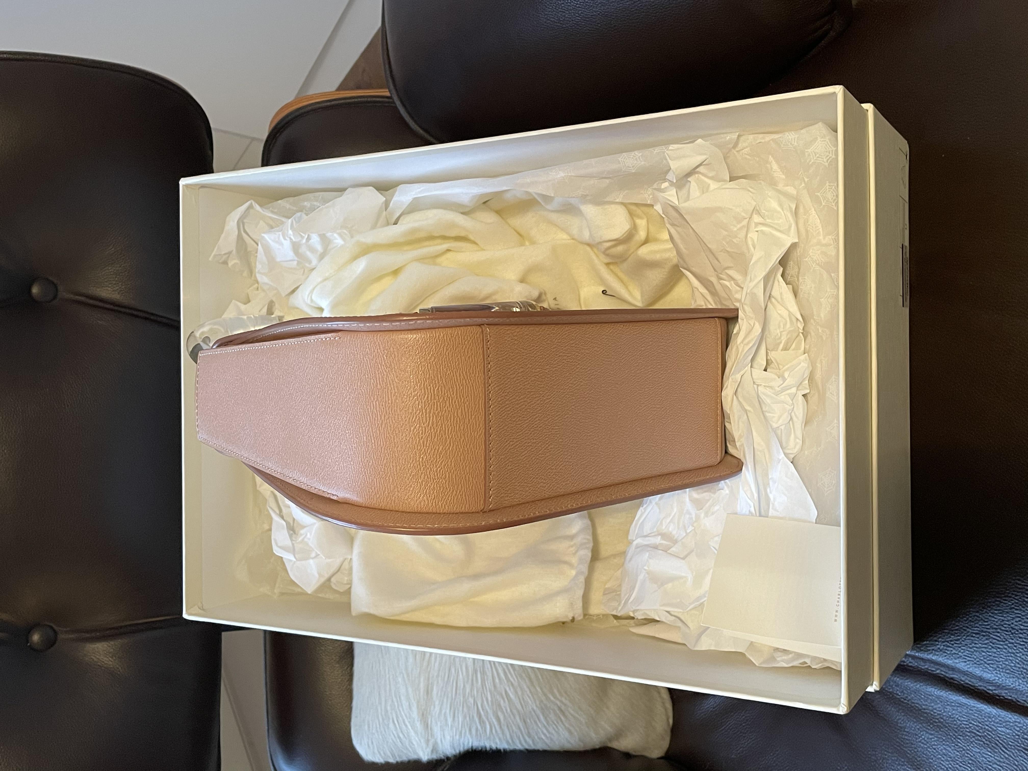 Charlotte Olympia Perspex Top Handle Leather Bag