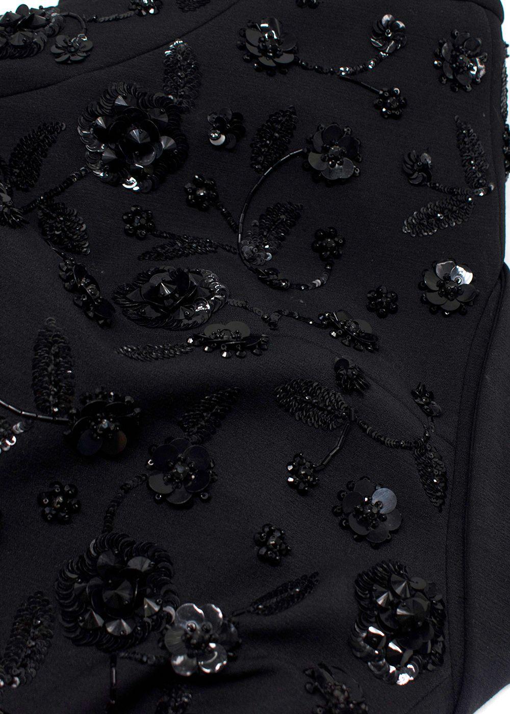 Michael Kors Sequin Floral Black Dinner Jacket
