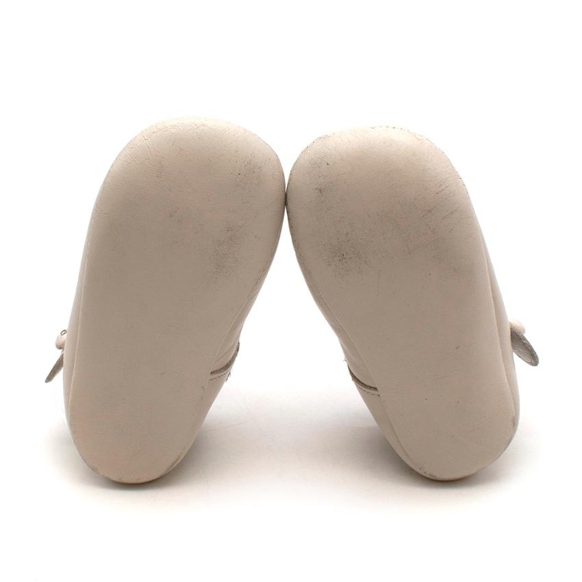 Pepa & Co Ivory Mary Jane Leather Pram Shoes