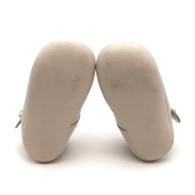 Pepa & Co Ivory Mary Jane Leather Pram Shoes