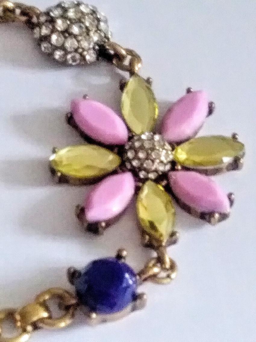 Bespoke Floral Crystal Bracelet