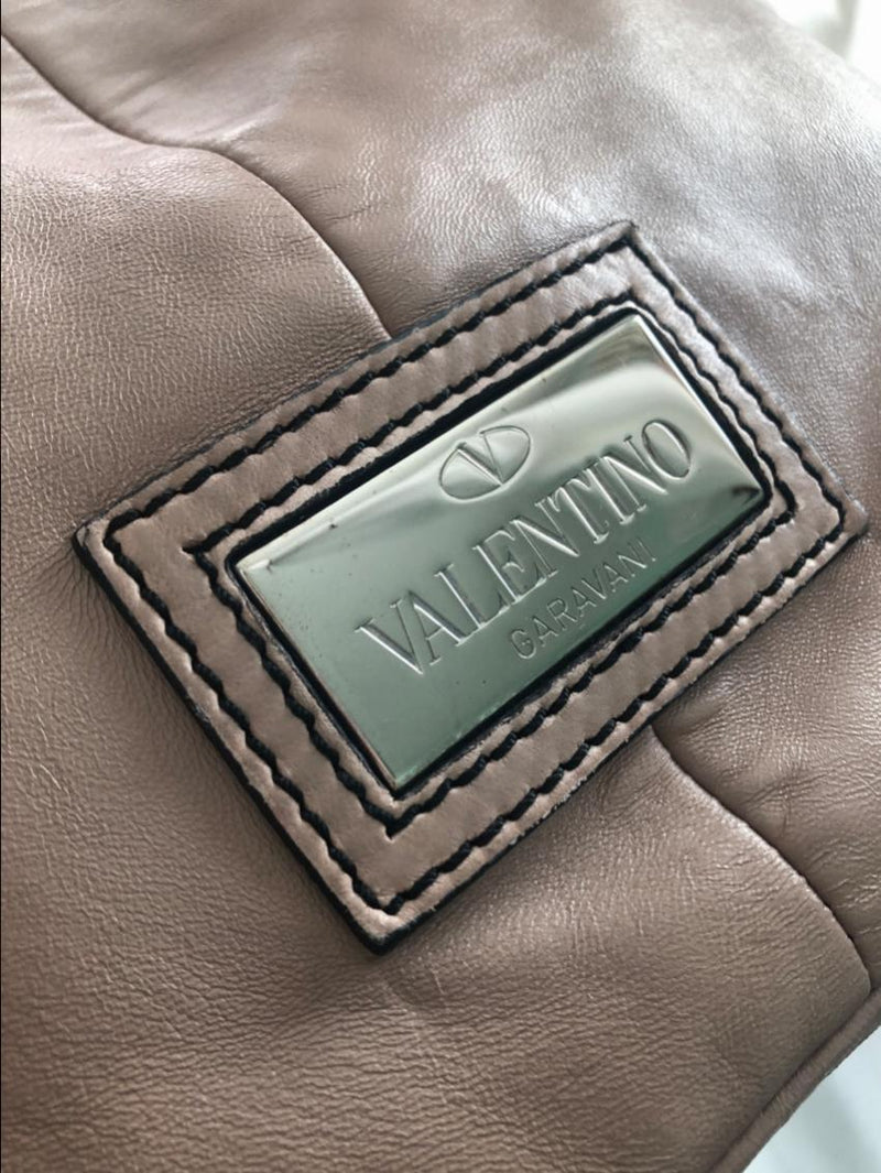 Valentino Pink Nappa Leather Bow Embellished Tote