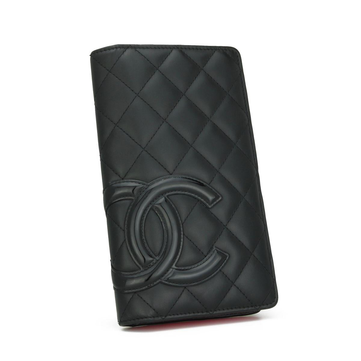 Chanel Black Cambon Long Flap Wallet
