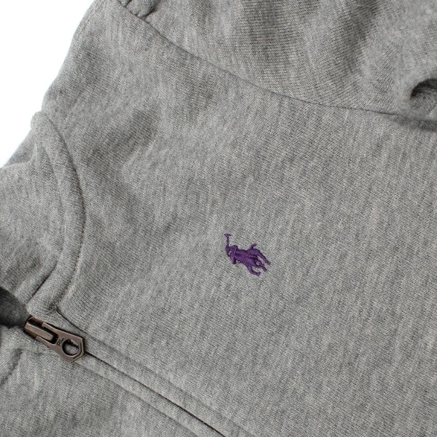 Polo Ralph Lauren Grey Cotton Pony Logo Hoodie