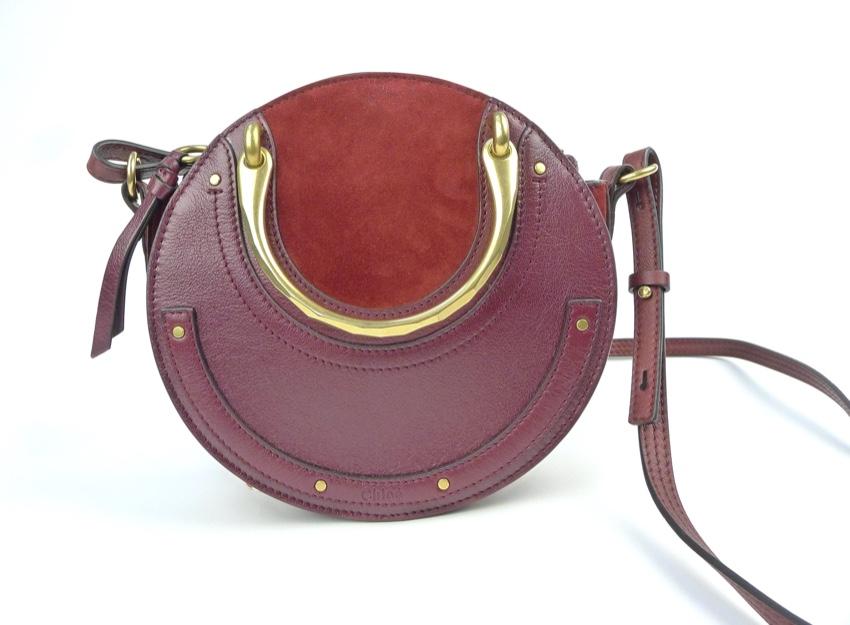 Chloe Burgundy/Red Suede & Leather Pixie Crossbody Bag