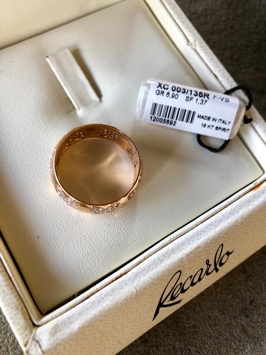 Recarlo 18k Rose Gold Diamond Multi-Clover Ring