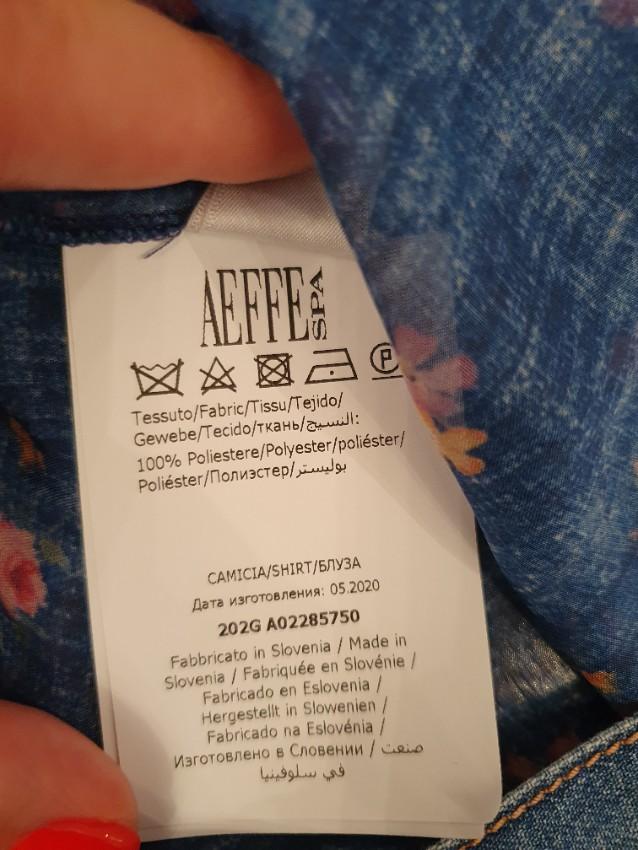 Philosophy Di Lorenzo Serafini Denim Trimmed Floral Chiffon Blouse