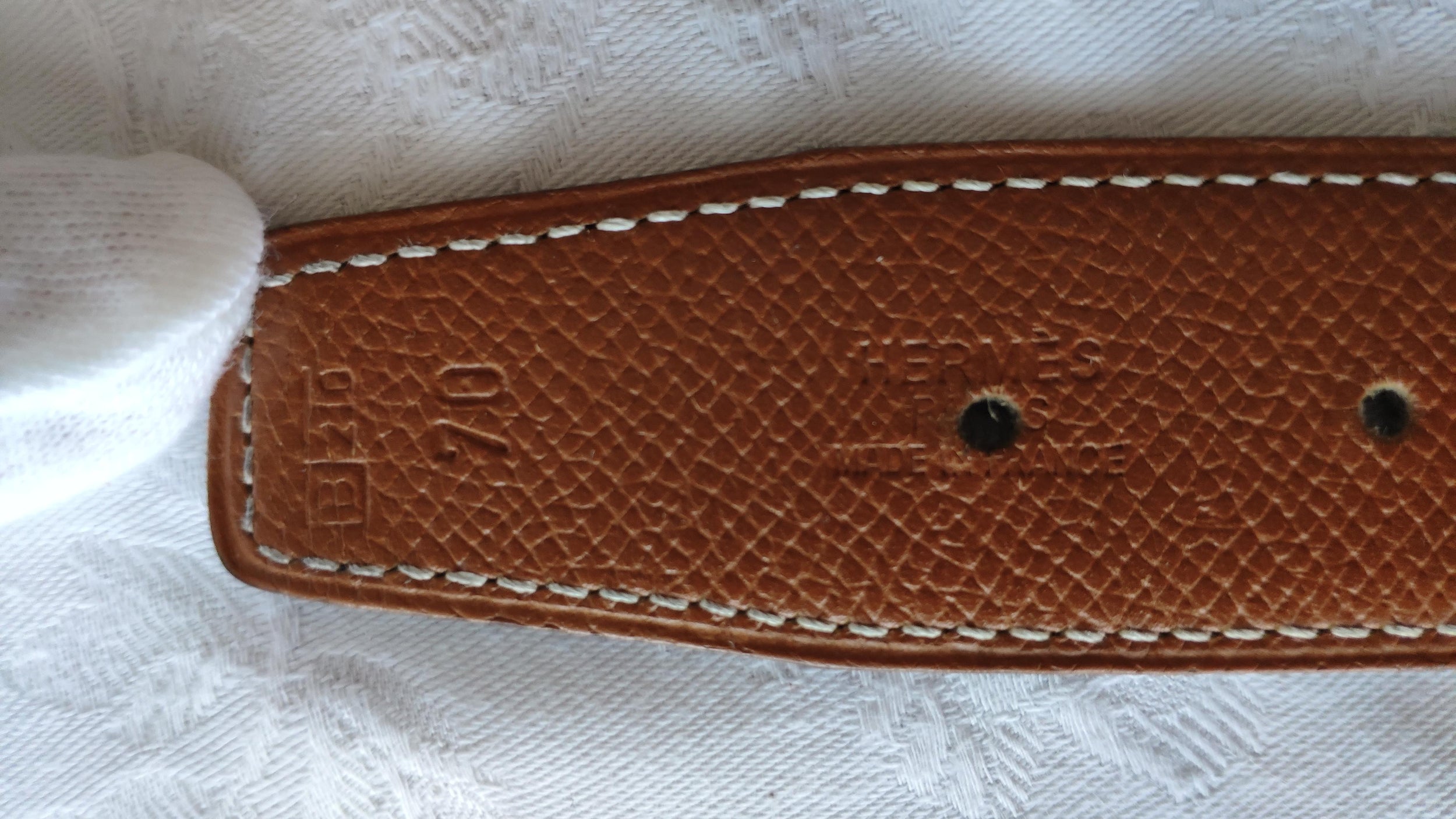 Hermes Black & Gold Reversible Belt in Epsom & Togo Leather