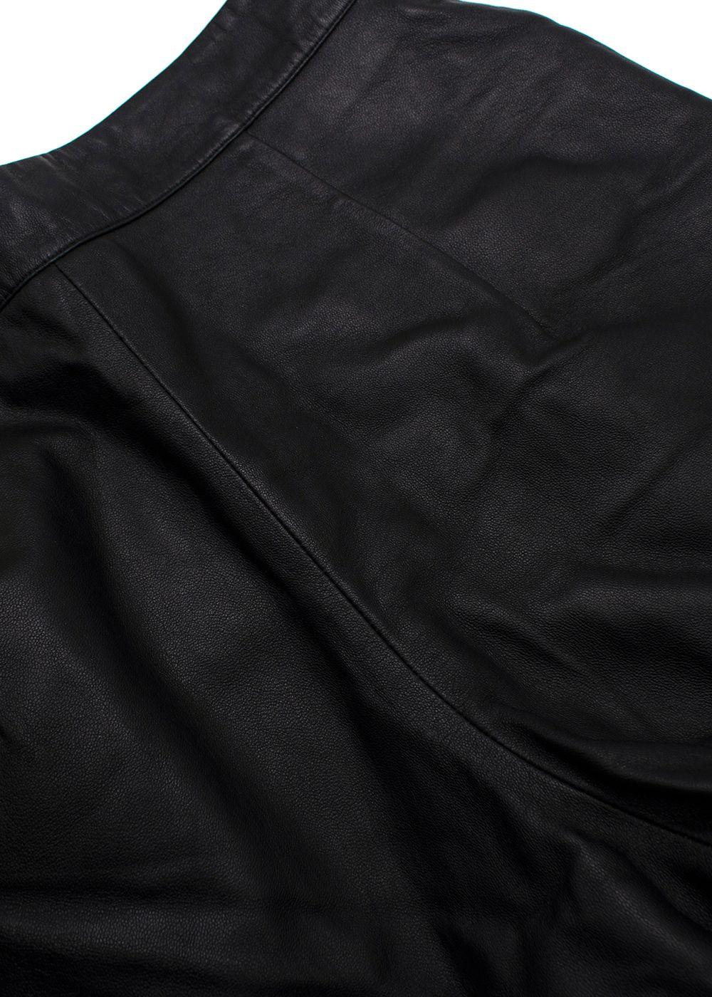 Zeynep Arcay Black Leather Shorts